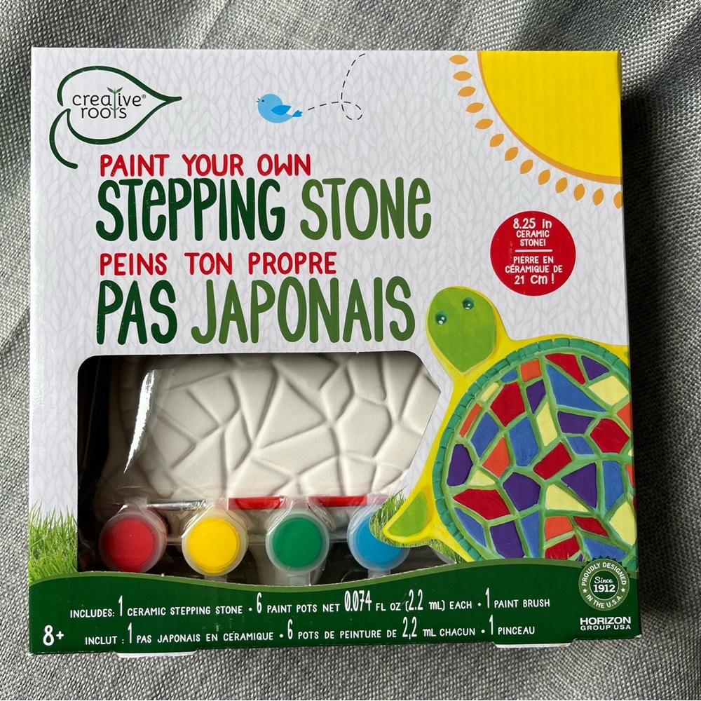 Creative Roots Paint Your Own Turtle Stepping Stone 8.25 Inch Kids Craft Kit